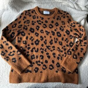 Old Navy Crew Neck Cheetah Sweater